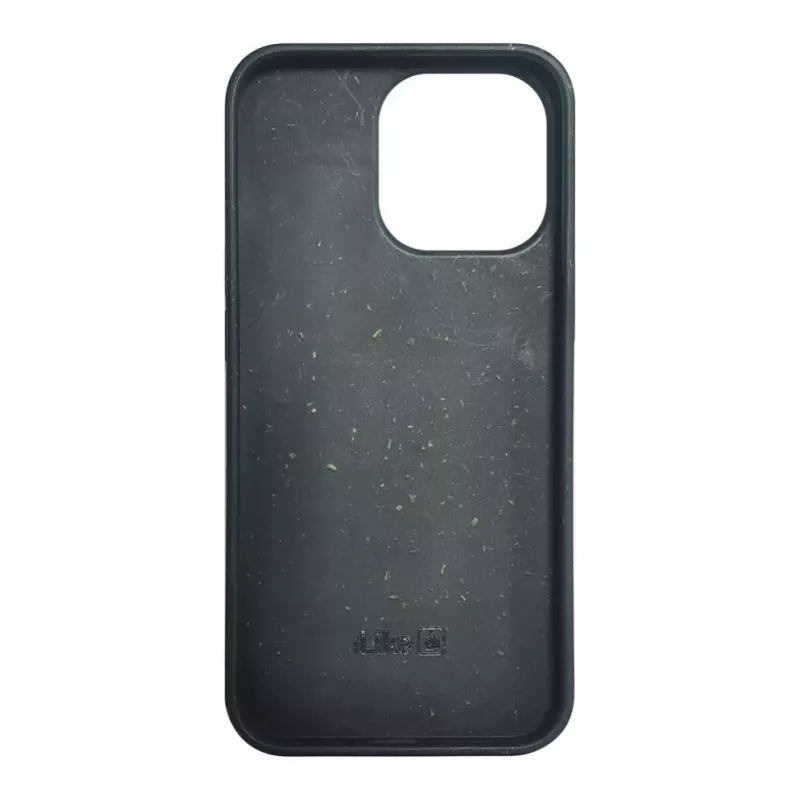 iLike Capa de silicone e plástico para Apple iPhone 13 Pro Max Eco Print Design preta