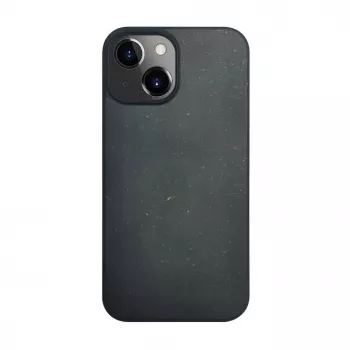 iLike Capa de silicone e plástico para Apple iPhone 14 Eco Print Design preta