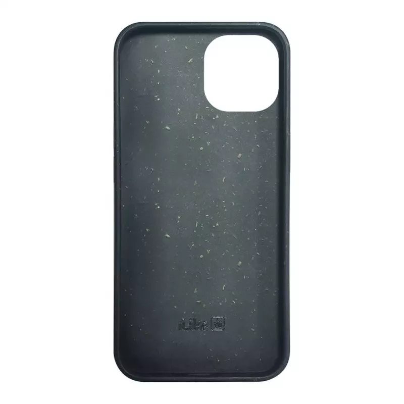 iLike Capa de silicone e plástico para Apple iPhone 14 Eco Print Design preta
