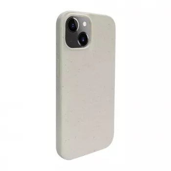 iLike Capa de silicone e plástico para Apple iPhone 14 Eco Print Design branca