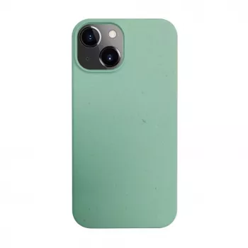 iLike Capa de silicone e plástico para Apple iPhone 14 Eco Print Design flor verde
