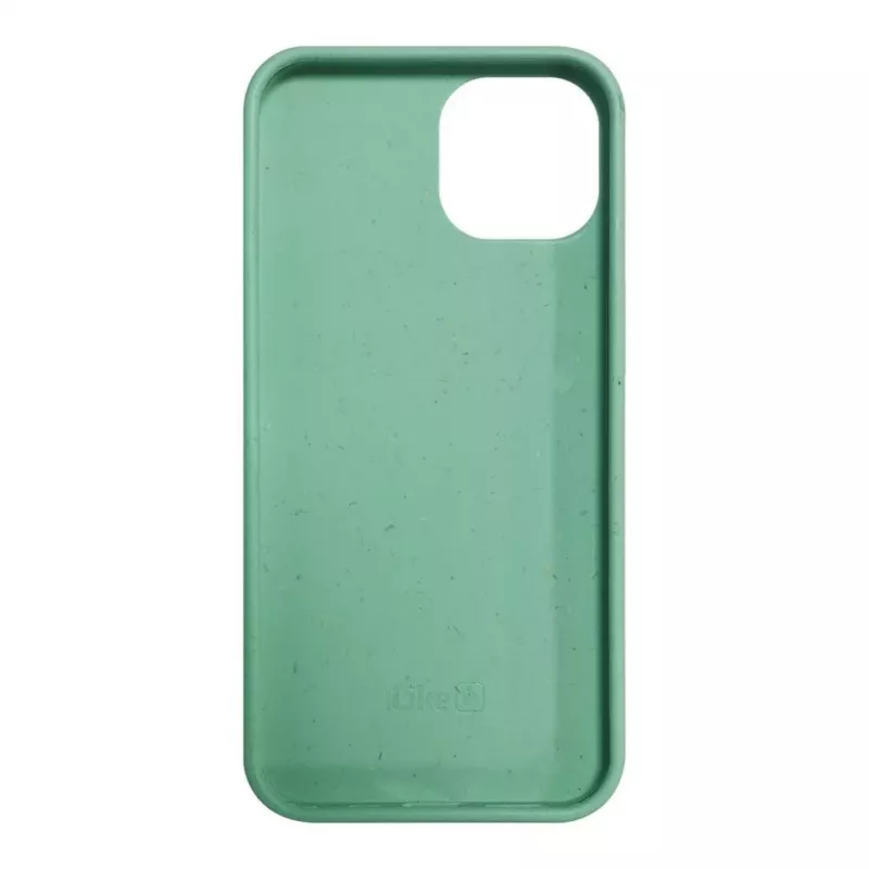iLike Capa de silicone e plástico para Apple iPhone 14 Eco Print Design flor verde