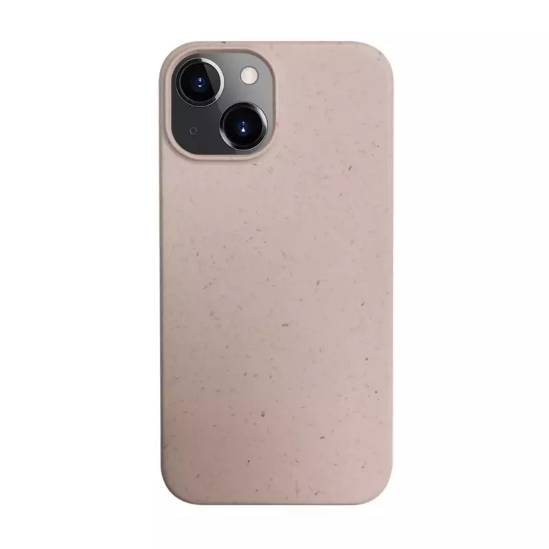 iLike Capa de silicone e plástico para Apple iPhone 14 Eco Print Design bege