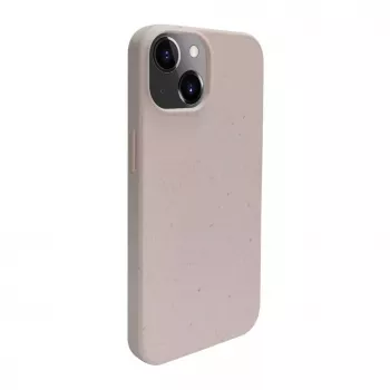 iLike Capa de silicone e plástico para Apple iPhone 14 Eco Print Design bege