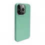 iLike Capa de silicone e plástico para Apple iPhone 14 Pro Max Eco Print Design flor verde