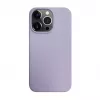 iLike Capa de silicone e plástico para Apple iPhone 14 Pro Max Eco Print Design flor lilás
