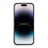 iLike Capa de silicone e plástico para Apple iPhone 14 Pro Max Eco Print Design flor lilás