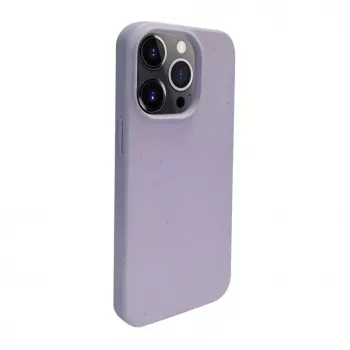 iLike Capa de silicone e plástico para Apple iPhone 14 Pro Max Eco Print Design flor lilás