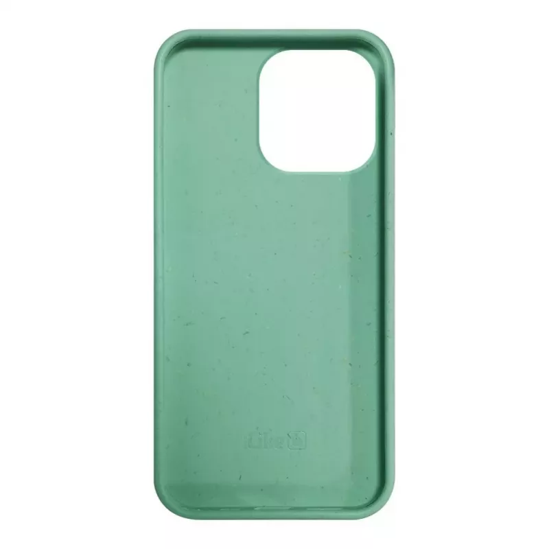 iLike Capa de silicone e plástico para Apple iPhone 14 Pro Eco Print Design flor verde