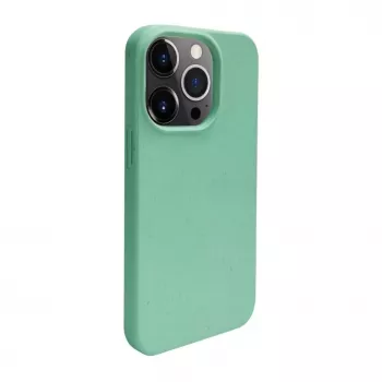iLike Capa de silicone e plástico para Apple iPhone 14 Pro Eco Print Design flor verde