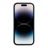 iLike Capa de silicone e plástico para Apple iPhone 14 Pro Eco Print Design azul
