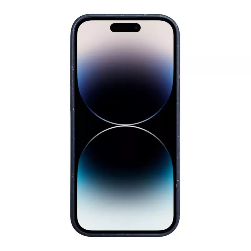 iLike Capa de silicone e plástico para Apple iPhone 14 Pro Max Eco Print Design azul