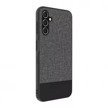 iLike Capa traseira em pele sintética para Samsung Galaxy A14 5G cinzenta