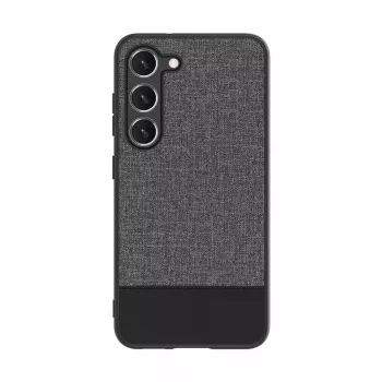 Capa traseira de couro plástico iLike para Samsung Galaxy S23 Plus cinzento