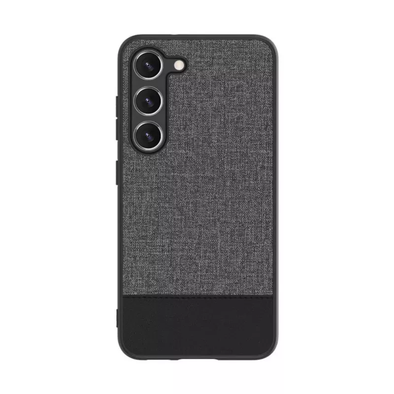 Capa traseira de couro plástico iLike para Samsung Galaxy S23 Plus cinzento