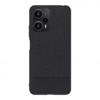 Capa traseira de couro plástico iLike para Xiaomi Redmi Note 12 / Poco X5 preto