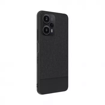 Capa traseira de couro plástico iLike para Xiaomi Redmi Note 12 / Poco X5 preto