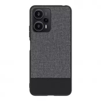 Capa traseira de couro plástico iLike para Xiaomi Redmi Note 12 / Poco X5 cinzento