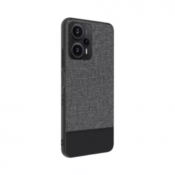 Capa traseira de couro plástico iLike para Xiaomi Redmi Note 12 / Poco X5 cinzento