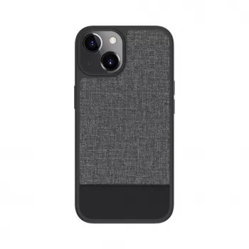 Capa traseira de couro plástico iLike para Apple iPhone 14 cinzento