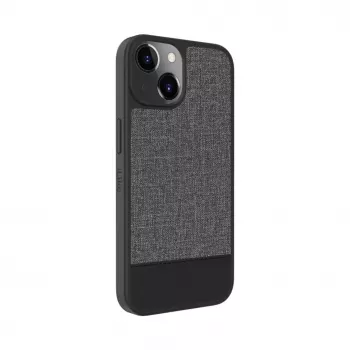 Capa traseira de couro plástico iLike para Apple iPhone 14 cinzento