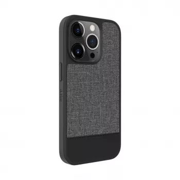 Capa traseira de couro plástico iLike para Apple iPhone 14 Pro Max cinzento