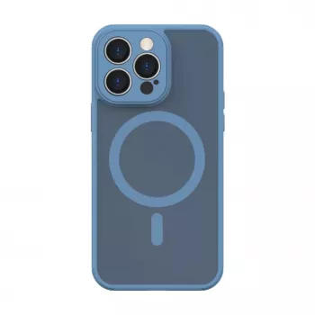 Capa híbrida Evelatus para Apple iPhone 13 Pro com MagSafe e proteção da câmara PC+TPU azul-claro