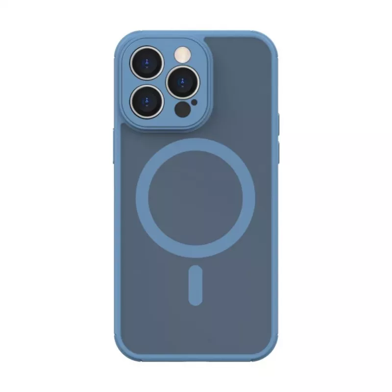 Capa híbrida Evelatus para Apple iPhone 13 Pro com MagSafe e proteção da câmara PC+TPU azul-claro