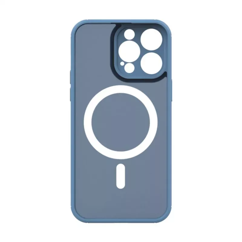 Capa híbrida Evelatus para Apple iPhone 13 Pro com MagSafe e proteção da câmara PC+TPU azul-claro