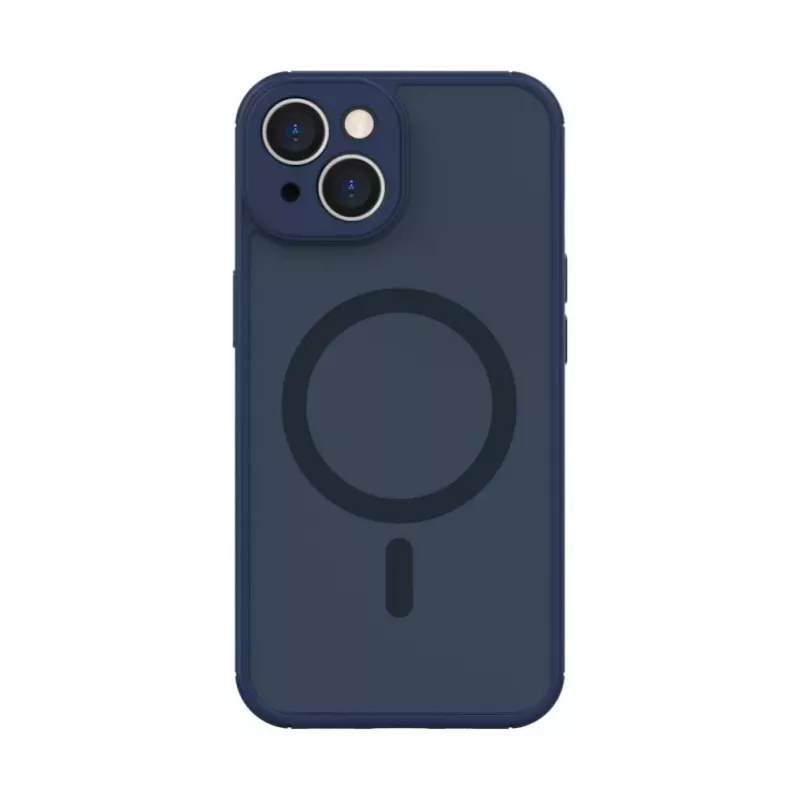 Capa híbrida Evelatus para Apple iPhone 14 com MagSafe e proteção da câmara PC+TPU azul