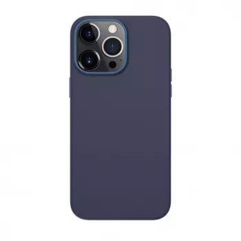 Capa Evelatus em pele genuína para Apple iPhone 13 Pro com MagSafe azul
