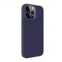 Capa Evelatus em pele genuína para Apple iPhone 13 Pro com MagSafe azul