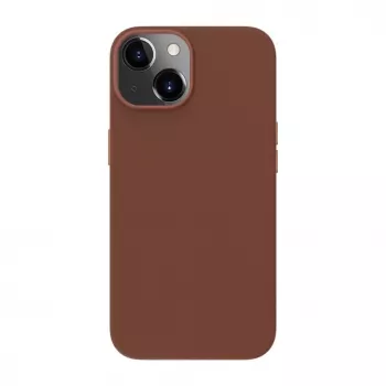 Capa Evelatus em pele genuína para Apple iPhone 14 com MagSafe castanho