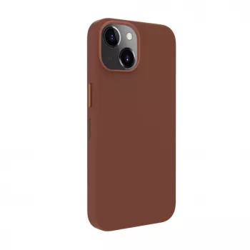 Capa Evelatus em pele genuína para Apple iPhone 14 com MagSafe castanho