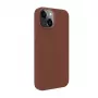Capa Evelatus em pele genuína para Apple iPhone 14 com MagSafe castanho