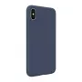 Capa de silicone Premium Soft Touch Evelatus para Apple iPhone Xs Max azul meia-noite