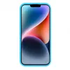 Capa de silicone Premium Soft Touch Evelatus para Apple iPhone 15 azul ciano