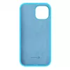 Capa de silicone Premium Soft Touch Evelatus para Apple iPhone 15 azul ciano