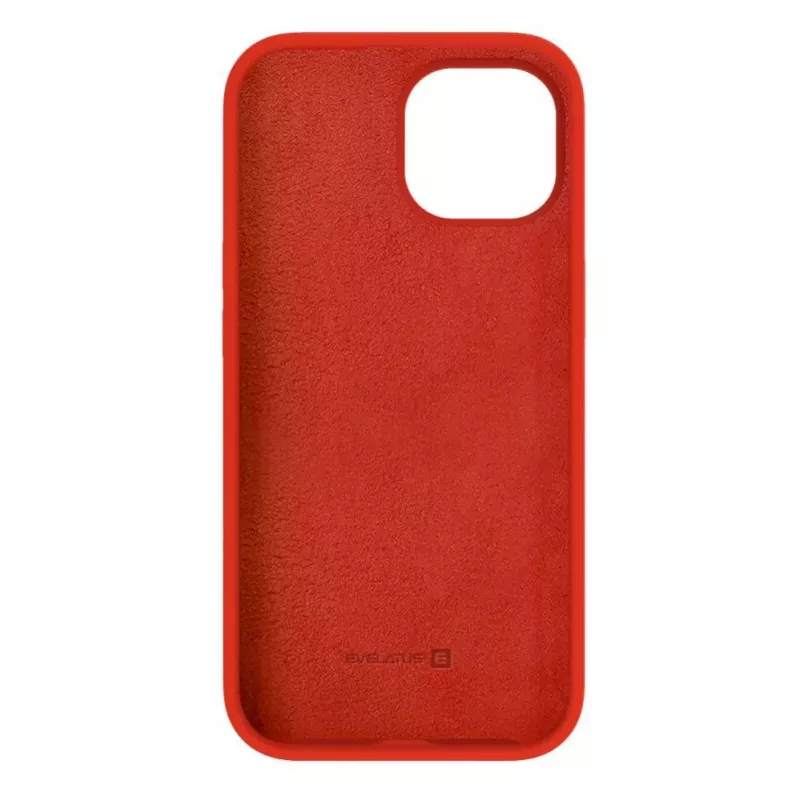 Capa de silicone Premium Soft Touch Evelatus para Apple iPhone 15 vermelha