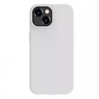 Capa de silicone Premium Soft Touch Evelatus para Apple iPhone 15 Plus branca