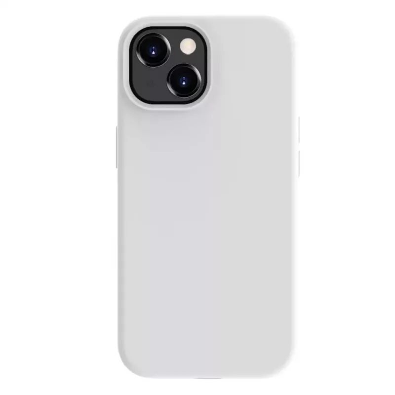 Capa de silicone Premium Soft Touch Evelatus para Apple iPhone 15 Plus branca