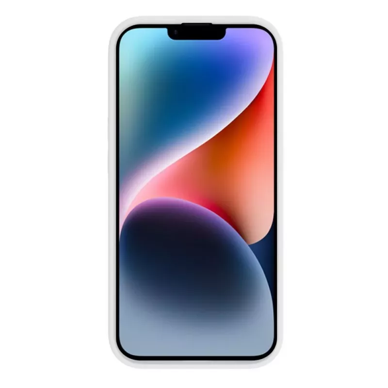Capa de silicone Premium Soft Touch Evelatus para Apple iPhone 15 Plus branca