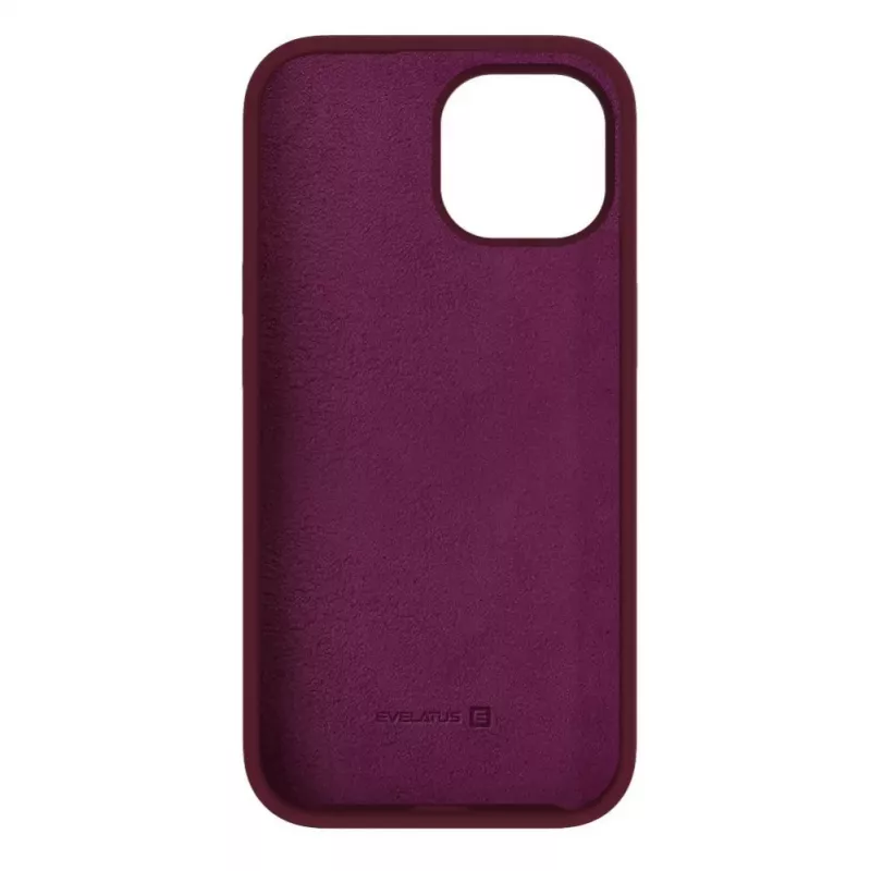 Capa de silicone Premium Soft Touch Evelatus para Apple iPhone 15 Plus preta