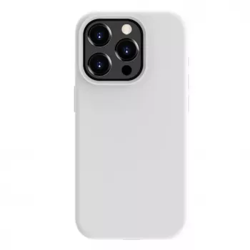 Capa de silicone Premium Soft Touch Evelatus para Apple iPhone 15 Pro branca