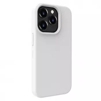 Capa de silicone Premium Soft Touch Evelatus para Apple iPhone 15 Pro branca