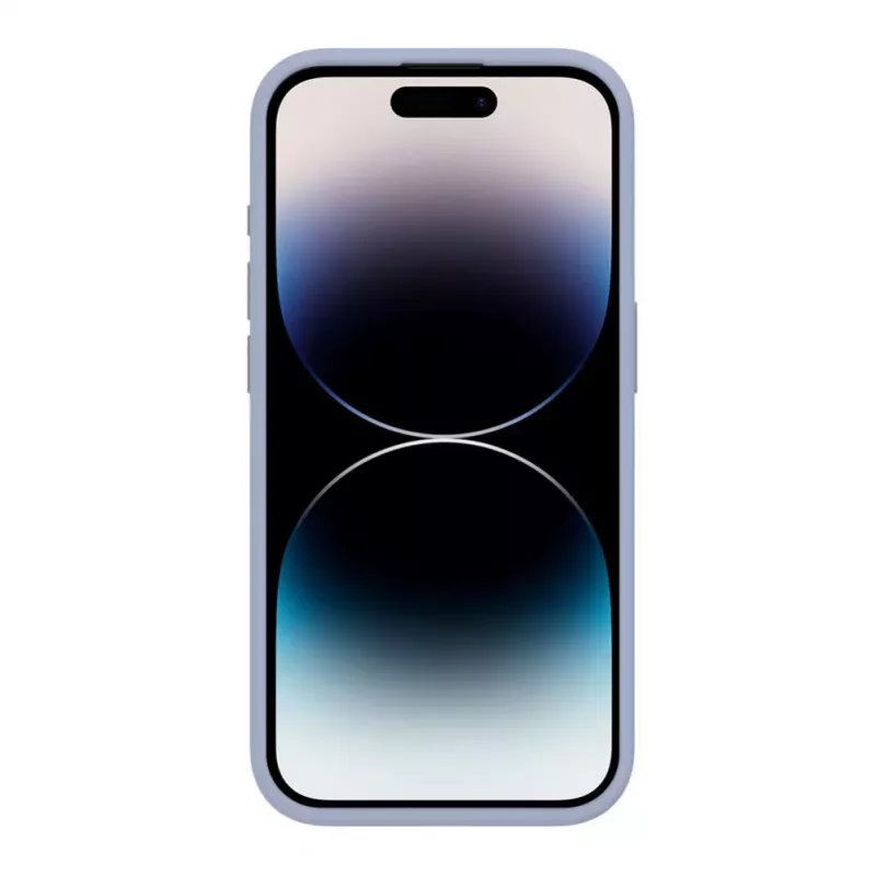 Capa de silicone Premium Soft Touch Evelatus para Apple iPhone 15 Pro cinzento lavanda