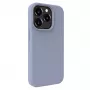 Capa de silicone Premium Soft Touch Evelatus para Apple iPhone 15 Pro cinzento lavanda