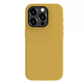 Capa de silicone Premium Soft Touch Evelatus para Apple iPhone 15 Pro dourada