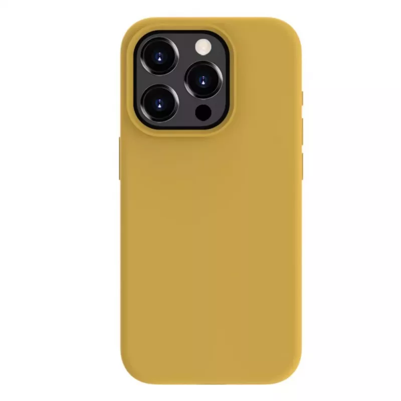 Capa de silicone Premium Soft Touch Evelatus para Apple iPhone 15 Pro dourada
