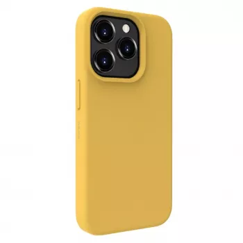 Capa de silicone Premium Soft Touch Evelatus para Apple iPhone 15 Pro dourada